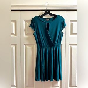 Lulus Teal skater dress